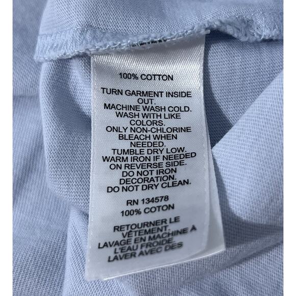 Vineyard Vines Girls T Shirt M 10-12 Blue Crew Neck Long Sleeve Pocket Logo - Picture 6 of 6